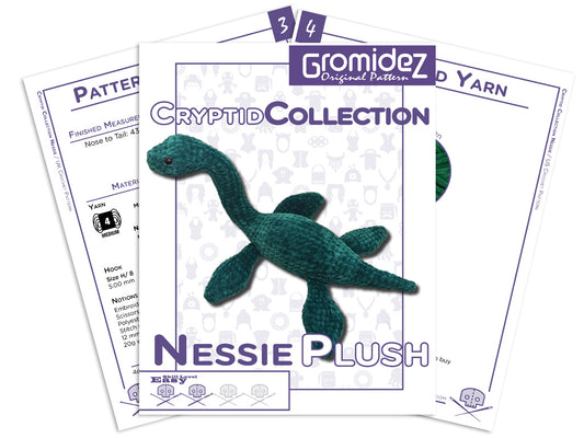 Cryptid Collection Nessie Plush Crochet Pattern- US/UK Terms