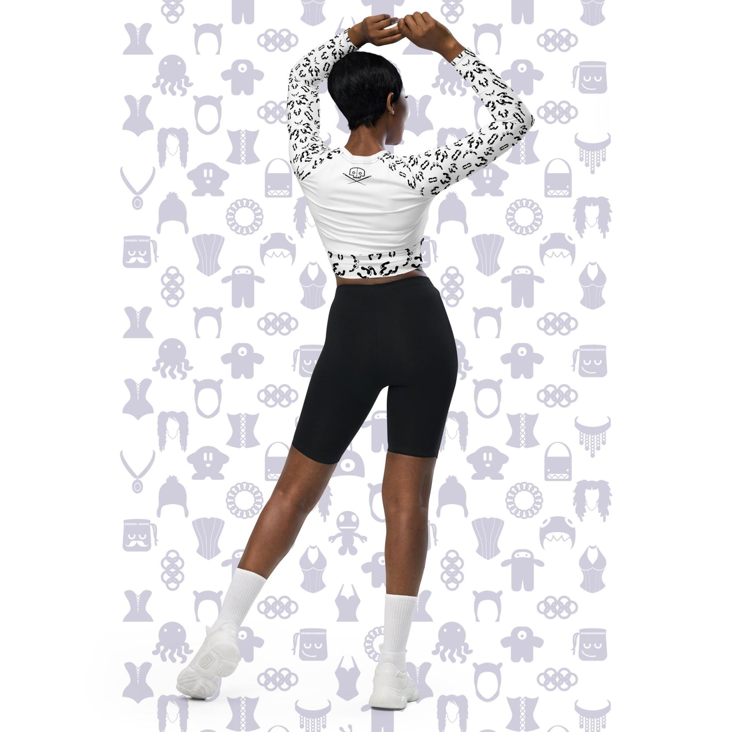 Up To No Good Recycled Long-Sleeve Crop Top