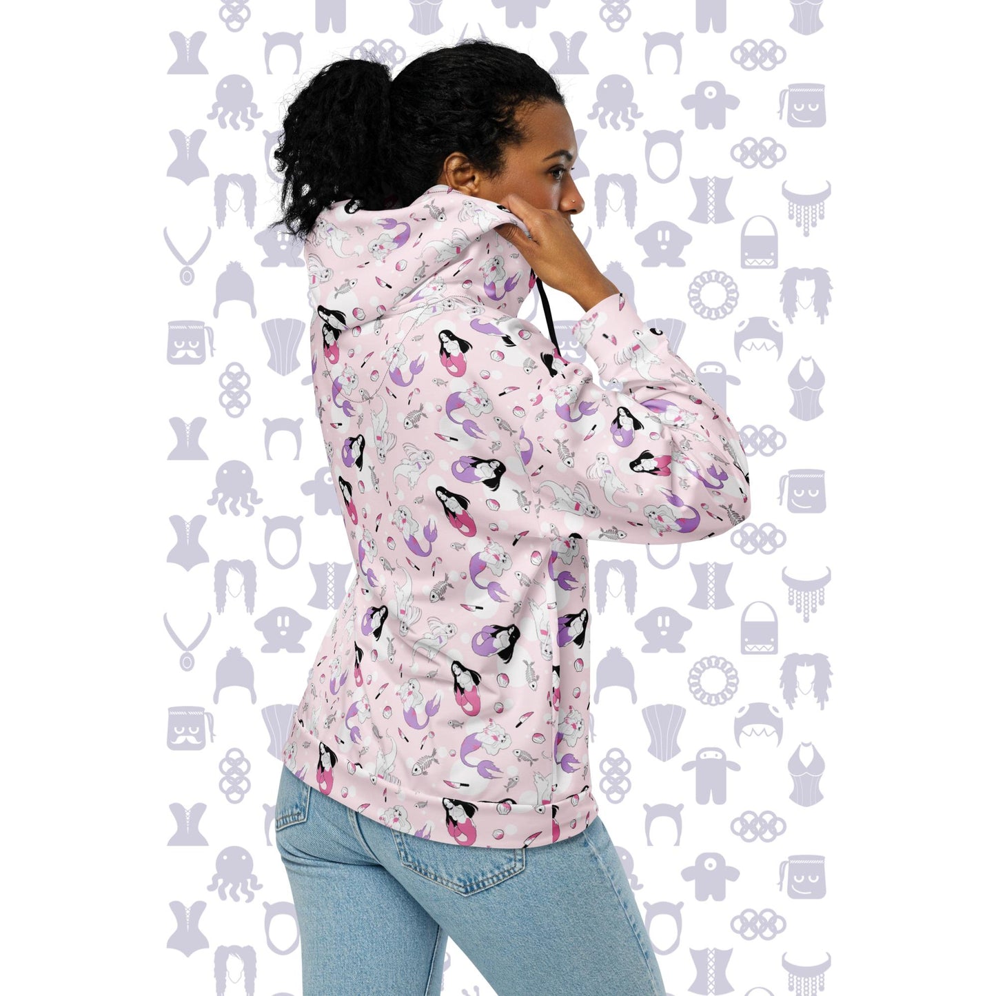 Spooky Mermaid Unisex Zip Hoodie