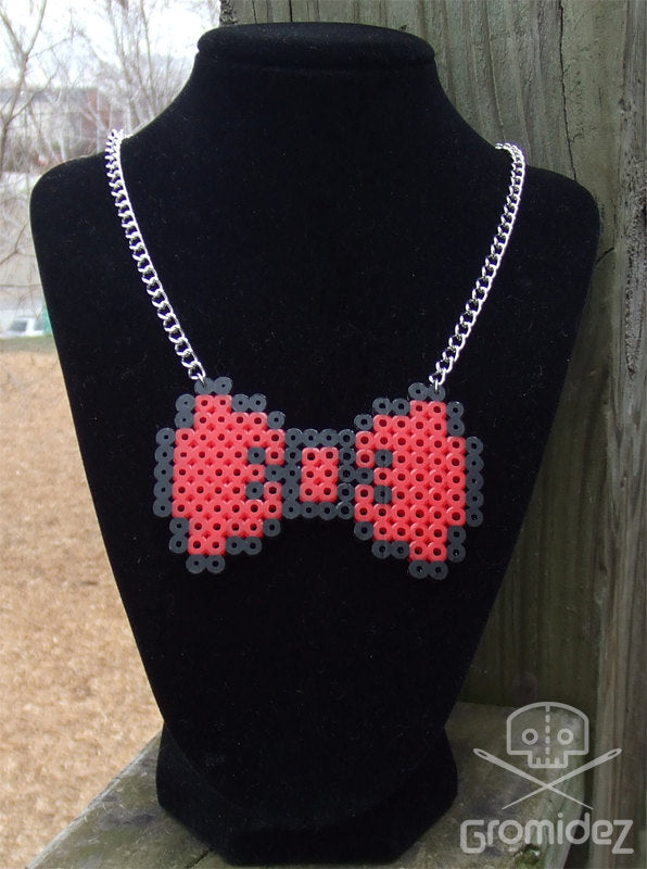 Pixel Bow Tie Necklace