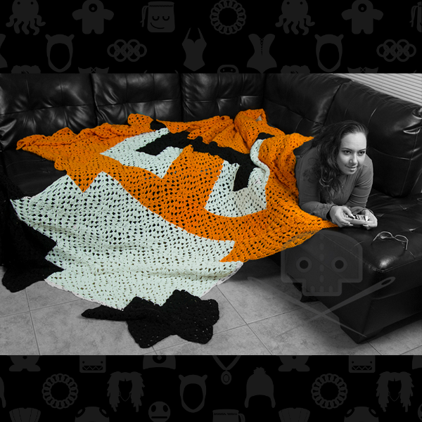 8-bit Mushroom Blanket