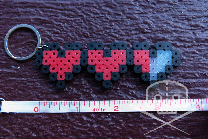 Legend of Zelda-Inspired Heartmeter Keychain