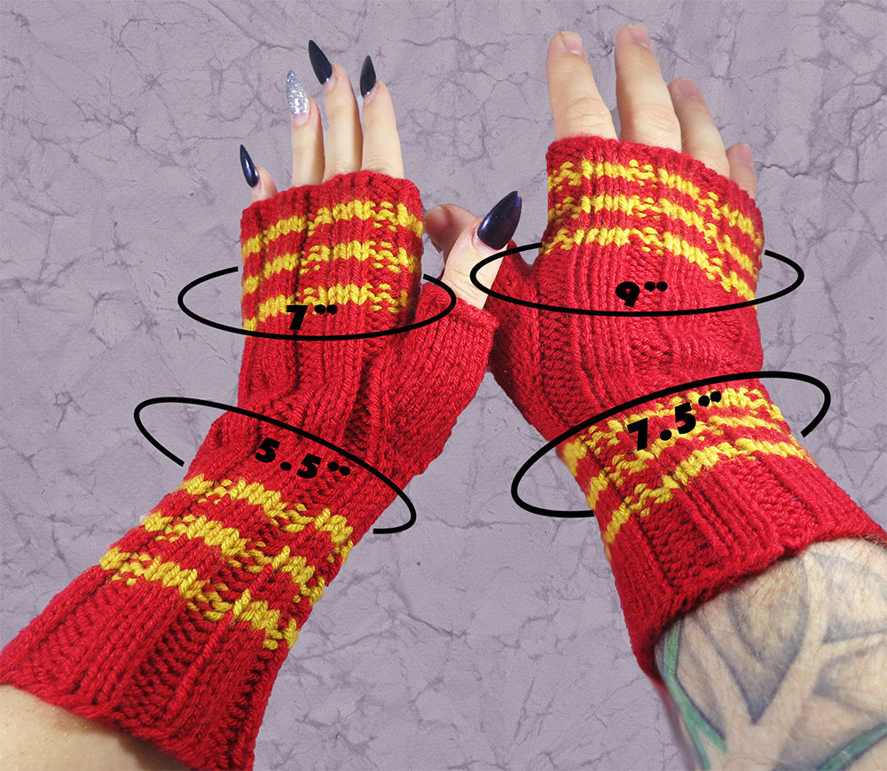 Harry Potter-Inspired House Wrist Warmers Washable