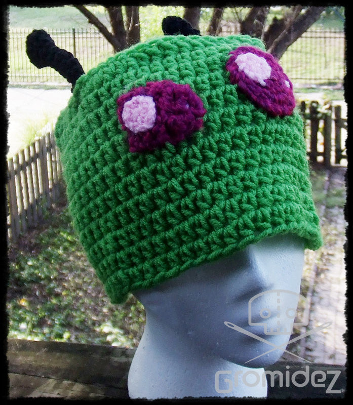 Invader Zim-inspired Beanie- Adult- Washable