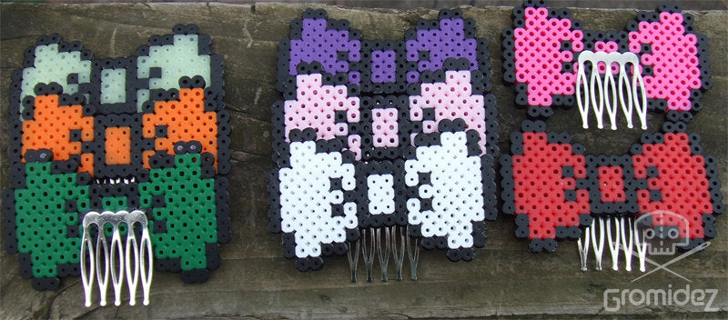 Pixel Bow Tie Hair Comb