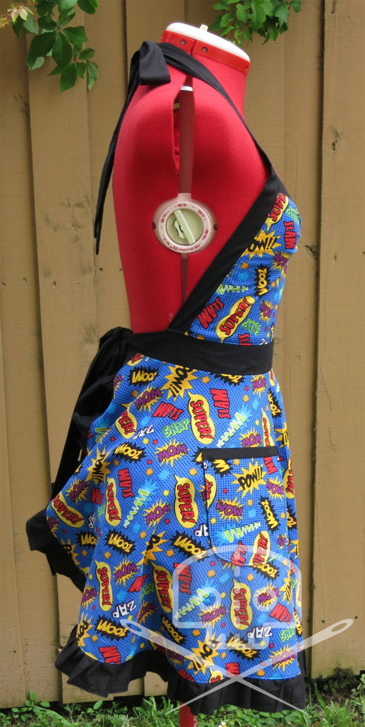 Comic Words Vintage-Style Apron