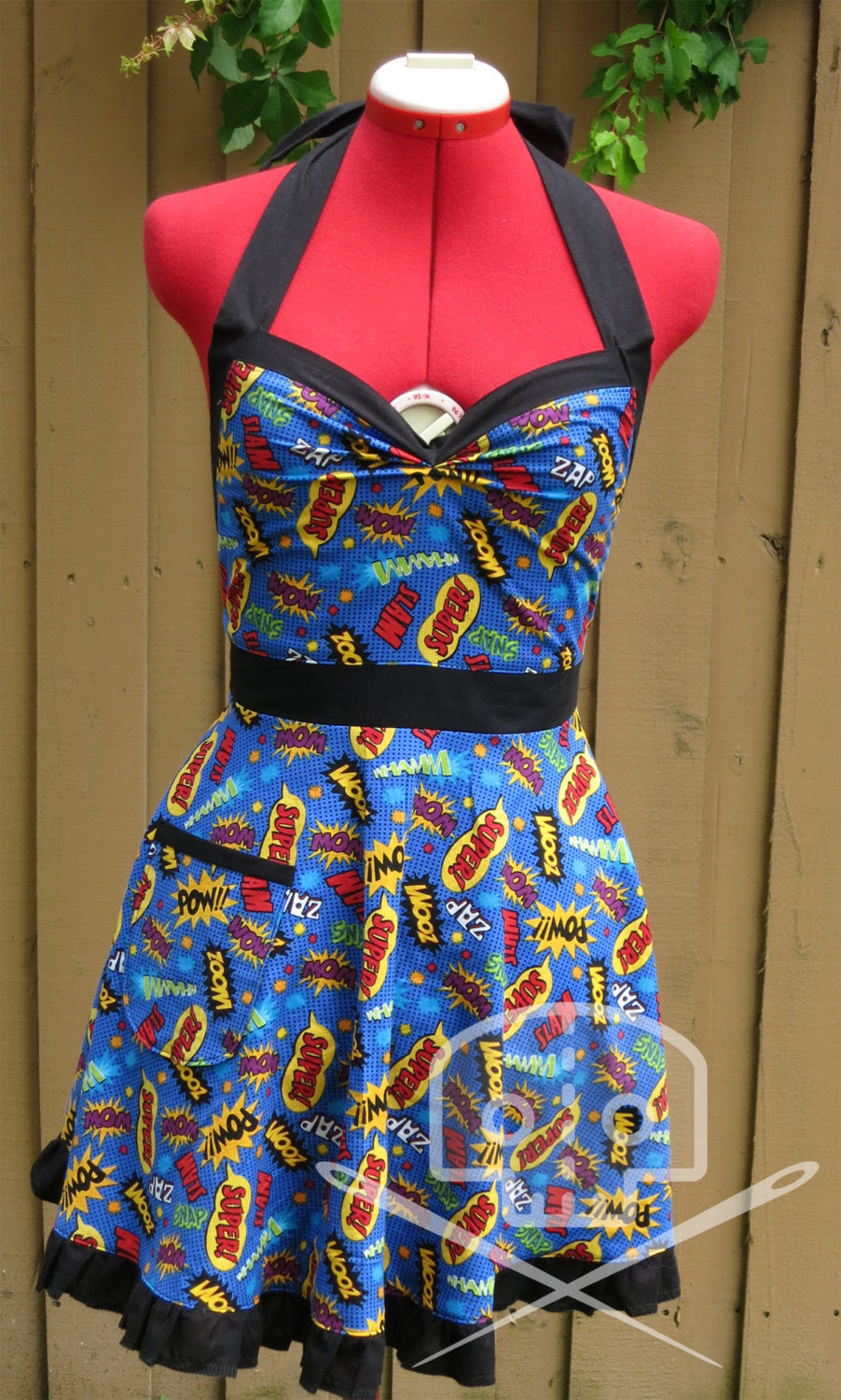 Comic Words Vintage-Style Apron