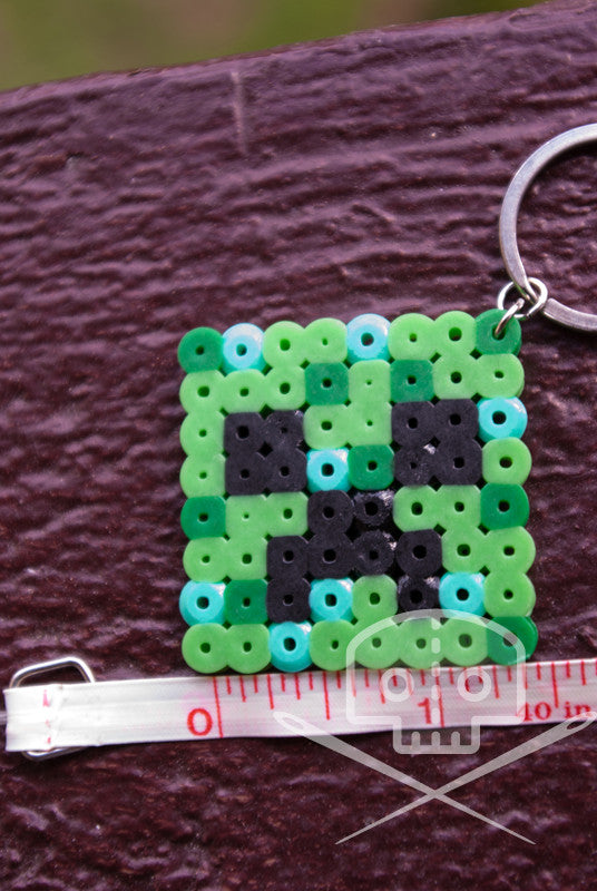 Minecraft-Inspired 8-Bit Keychains