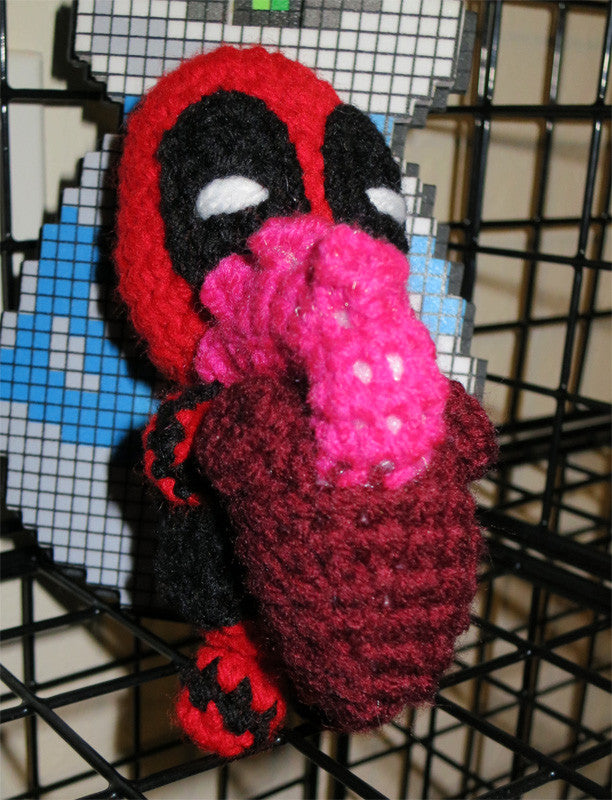 Deadpool-Inspired Heart Plush