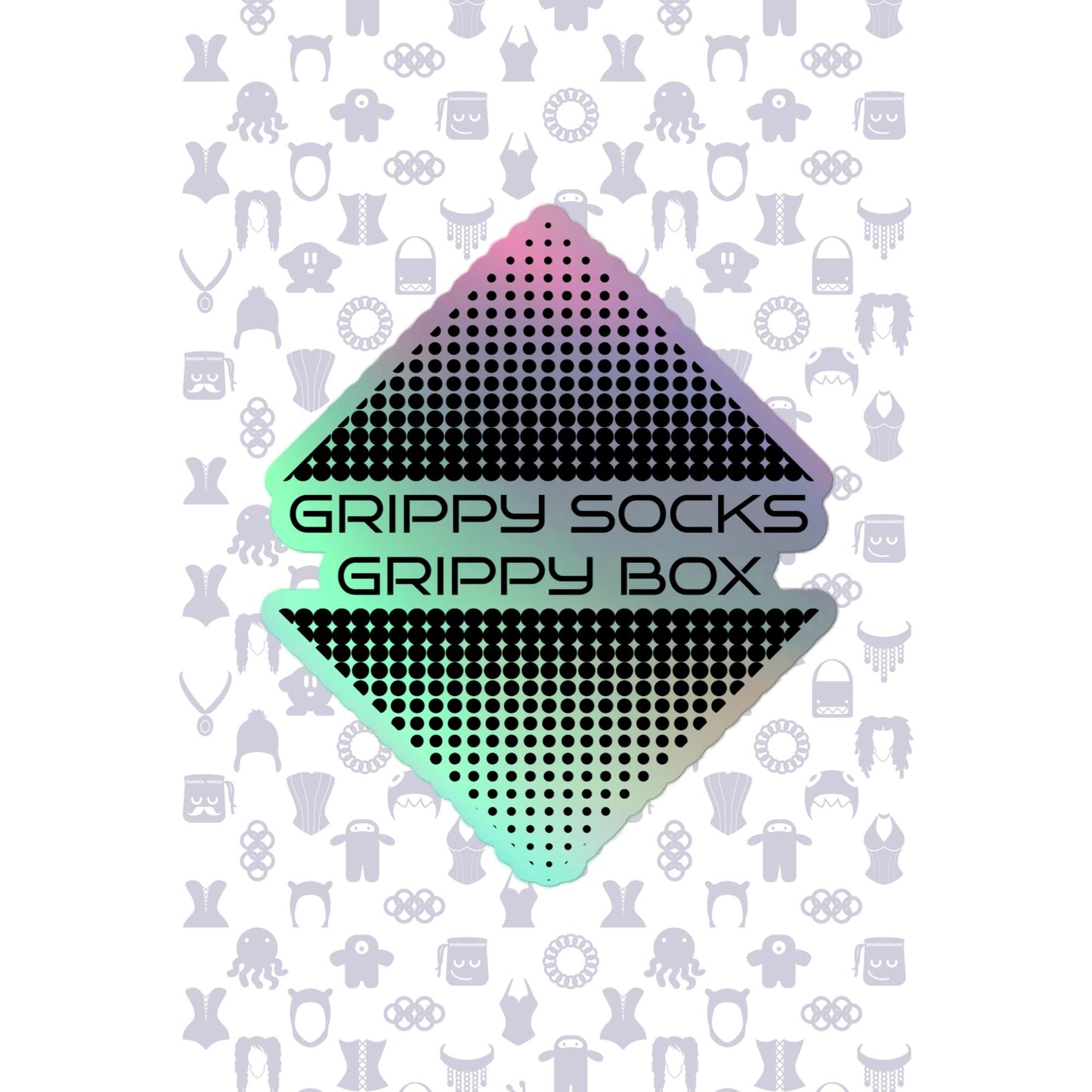 Grippy Socks Grippy Box Holographic stickers
