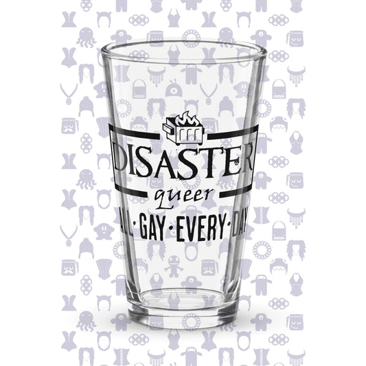 Disaster Queer Shaker pint glass