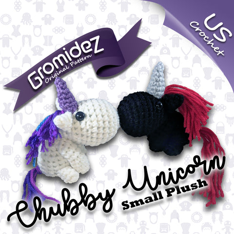 Chubby Unicorn Small Original Design - PATTERN ONLY - US crochet terms
