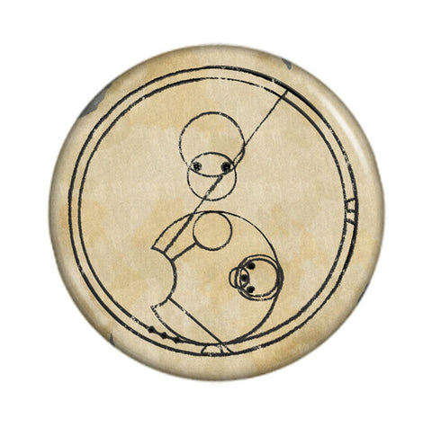 Doctor Who-Inspired "Allons-y!" in Gallifreyan on Parchment