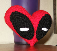 Deadpool-Inspired Heart Plush