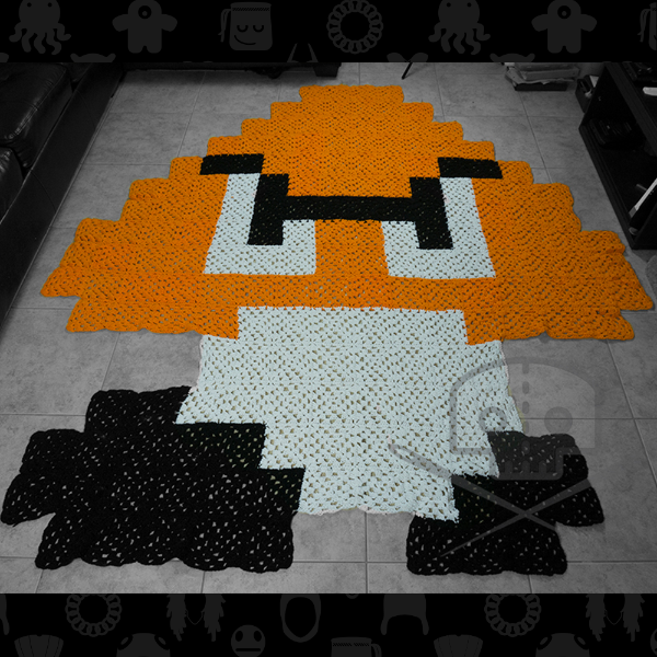 8-bit Mushroom Blanket