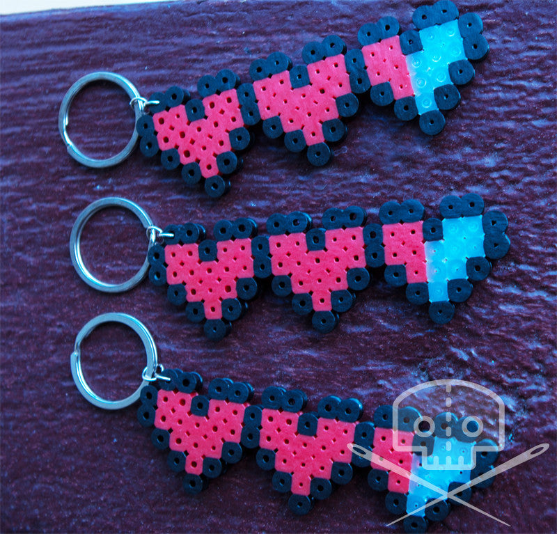 Legend of Zelda-Inspired Heartmeter Keychain