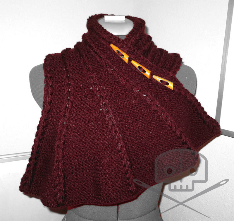 Knit Dragon Wing Scarf/Cowl - Washable - One Size
