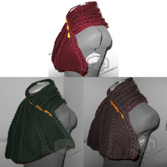 Knit Dragon Wing Scarf/Cowl - Washable - One Size