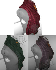 Knit Dragon Wing Scarf/Cowl - Washable - One Size