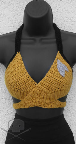 Star Trek-Inspired Crochet Wrap Top - Washable