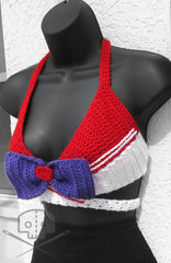 Sailor Moon-Inspired Scout Crochet Wrap Adjustable Top - Machine Washable