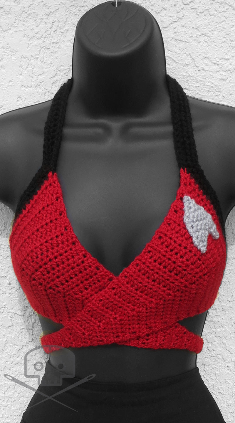 Star Trek-Inspired Crochet Wrap Top - Washable