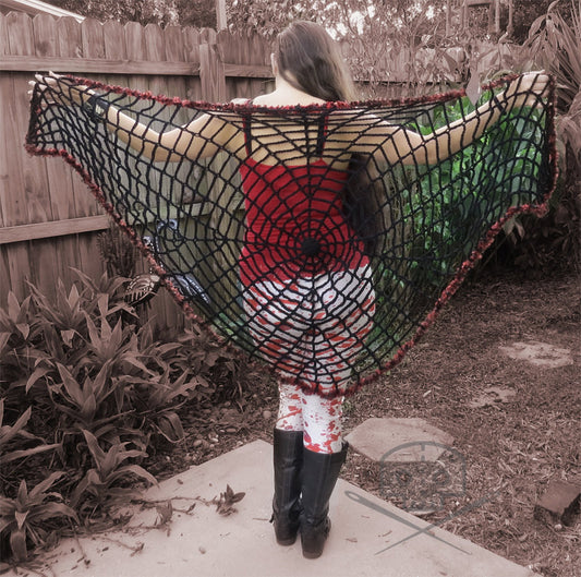 Halloween Web Shawl - Washable