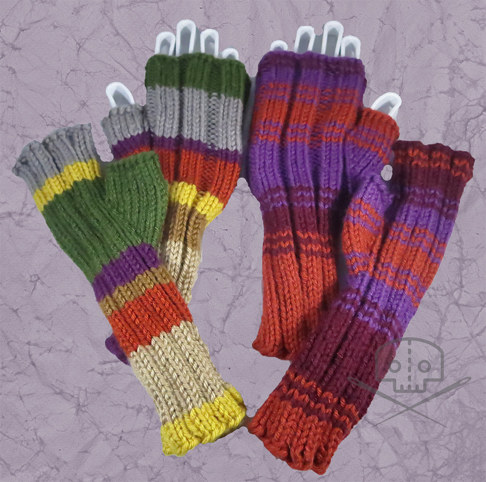 Doctor Who-Inspired 4th Doctor Scarf Wrist Warmers Washable