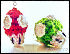 Mario-Inspired Mushroom Keychain