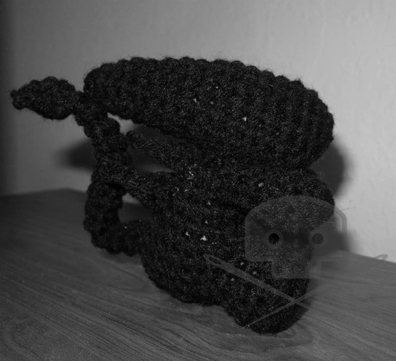 Handmade Xenomorph plush inspired by the Alien movie franchise