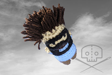 Deadpool-Inspired Peter Sugarbear Skydiving Crochet Plush