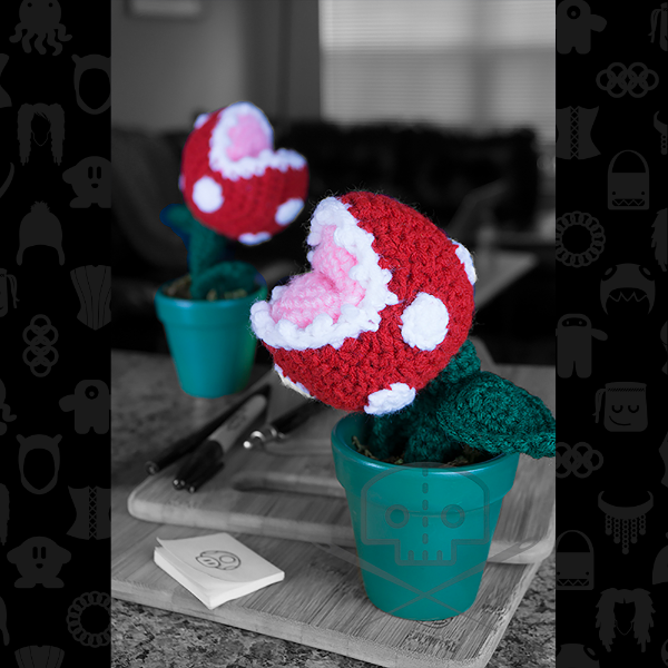 mario pot plant Mario-Inspired Piranha Plant In Clay Pot – Gromidez