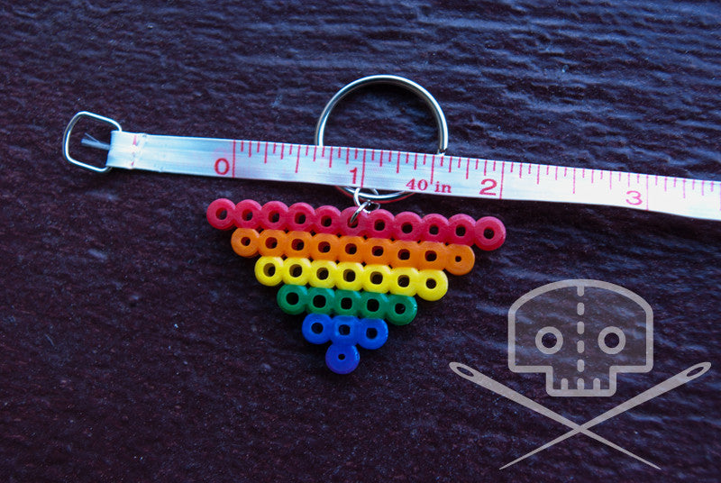 Gay Pride Rainbow Triangle Keychain